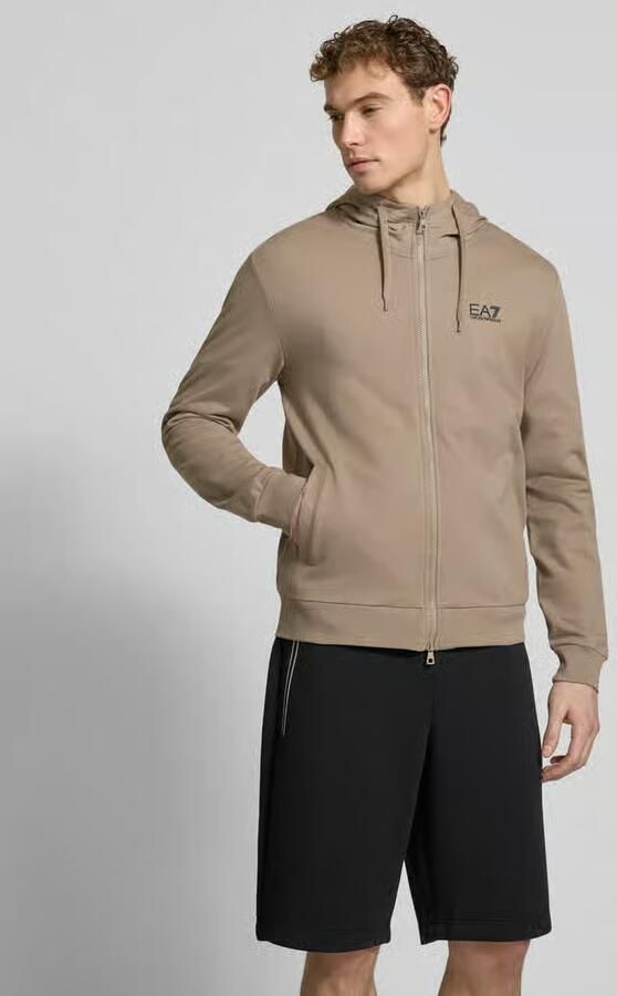 EA7 Emporio Armani Slim fit sweatjack met capuchon - Foto 2