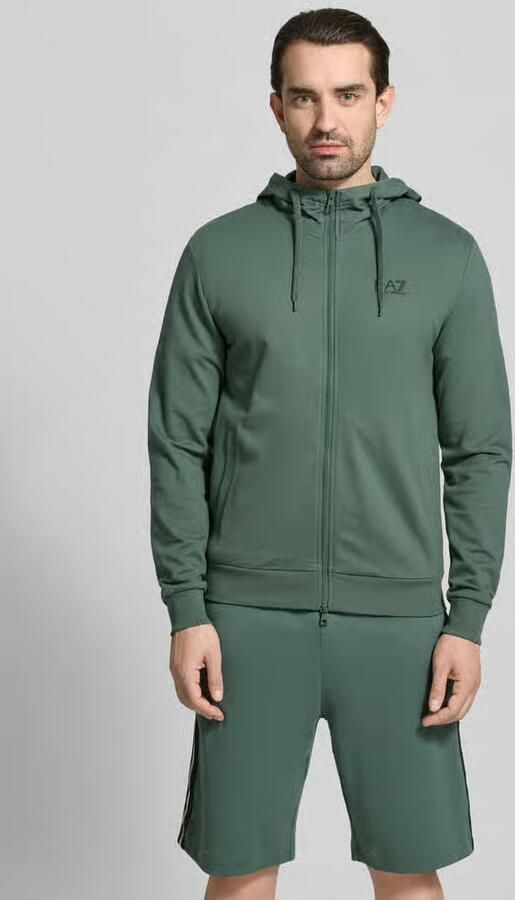 EA7 Emporio Armani Slim fit sweatjack met capuchon - Foto 4