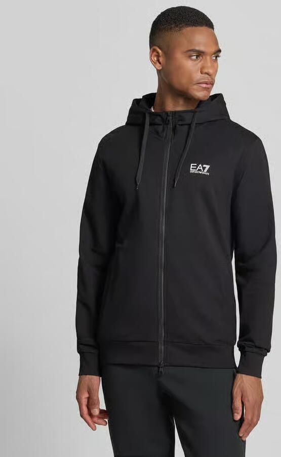 EA7 Emporio Armani Slim fit sweatjack met capuchon - Foto 3