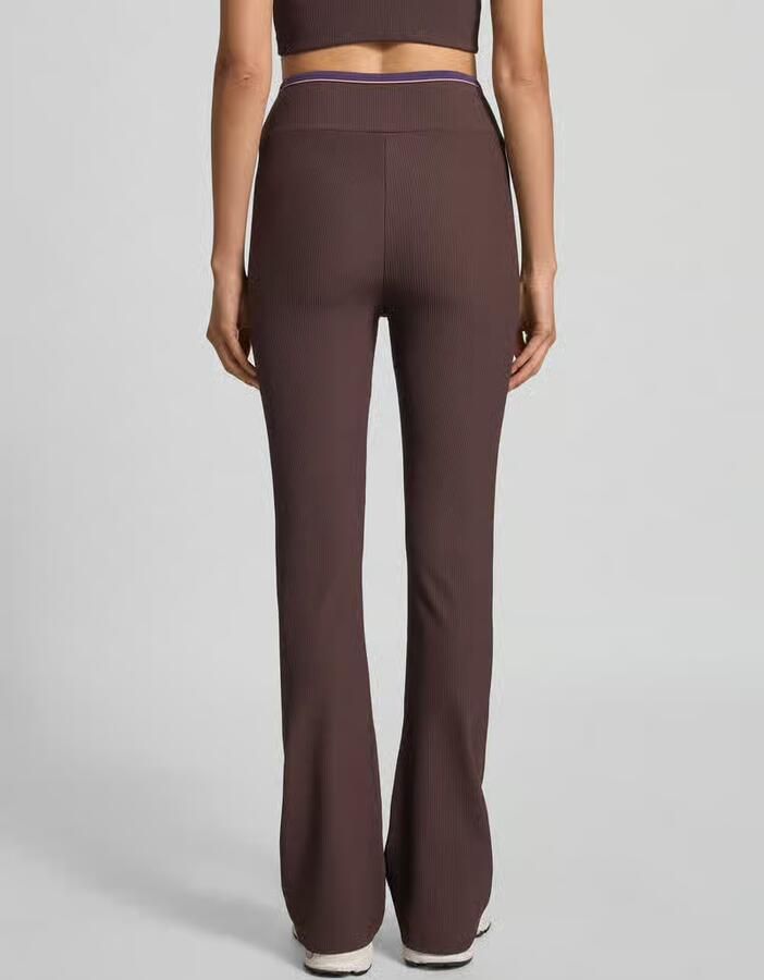 EA7 Emporio Armani Super skinny fit legging met fijnrib