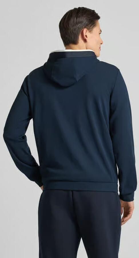 EA7 Emporio Armani Sweatjack met logo en tweewegsritssluiting