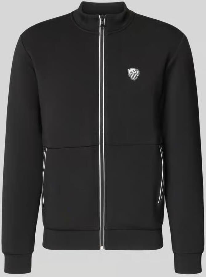 EA7 Emporio Armani Regular fit sweatjack met viscose model 'Train'