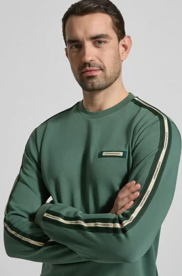 EA7 Emporio Armani sweatshirt met label-details en ronde hals