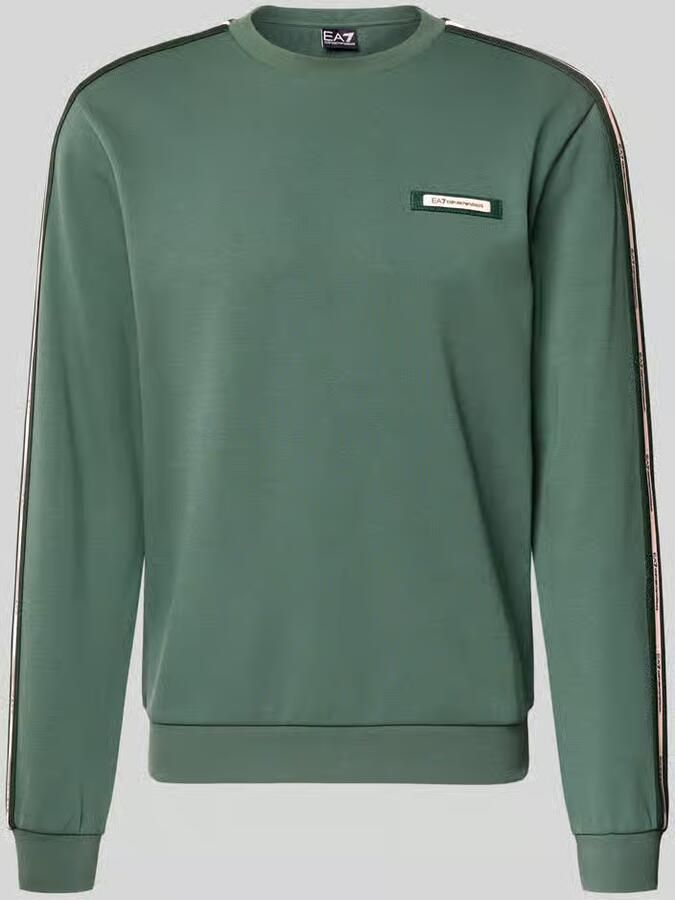 EA7 Emporio Armani sweatshirt met label-details en ronde hals - Foto 2