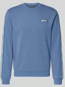EA7 Emporio Armani sweatshirt met labelpatch en ronde hals