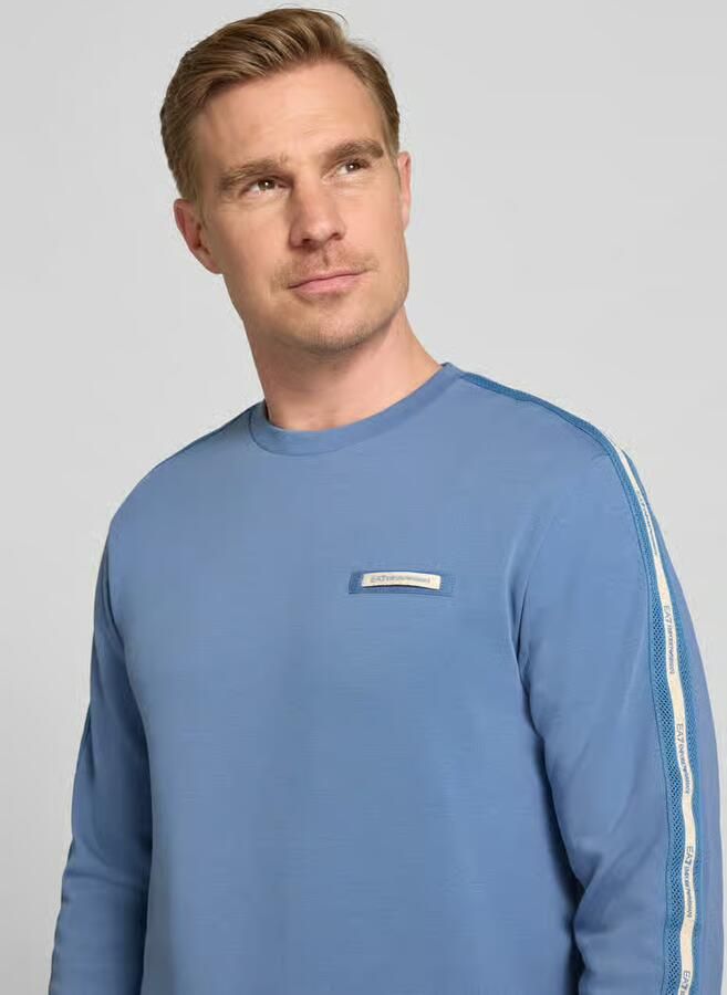 EA7 Emporio Armani sweatshirt met labelpatch en ronde hals