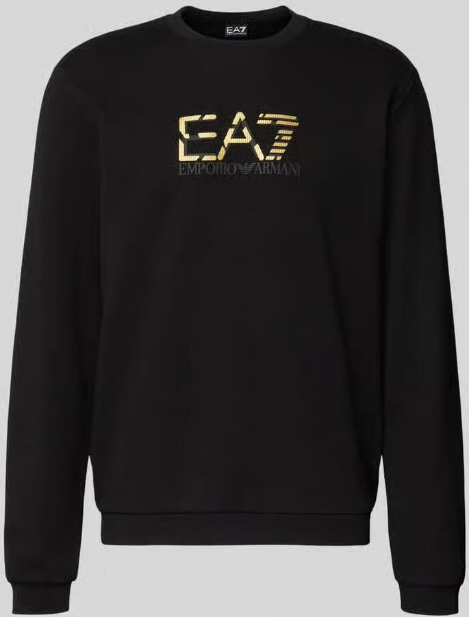 EA7 Emporio Armani Sweatshirt met logo en ronde hals