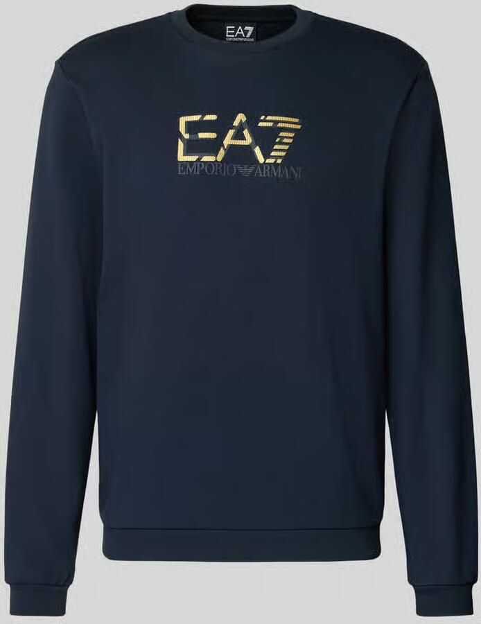EA7 Emporio Armani Sweatshirt met logo en ronde hals