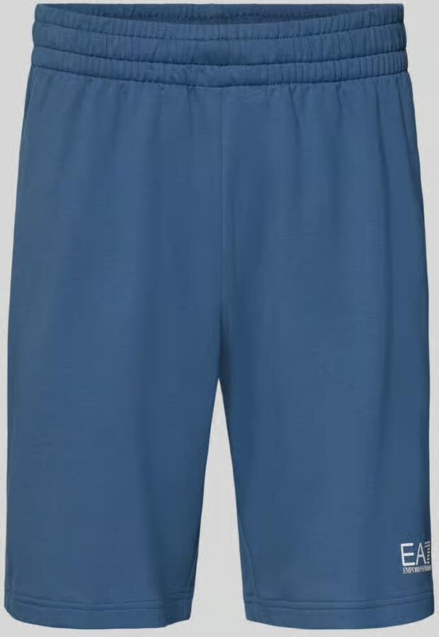 EA7 Emporio Armani Sweatshorts met logo en steekzakken - Foto 2