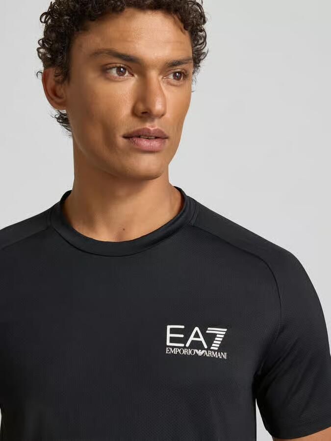 Emporio Armani EA7 Comfortabel en zacht katoenen T-shirt met EA7-logo Black Heren - Foto 3
