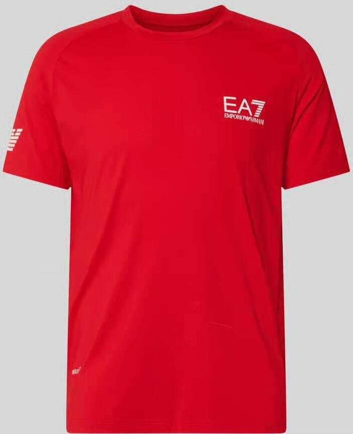 Emporio Armani EA7 Stretch Ventus T-shirt Rood Red Heren