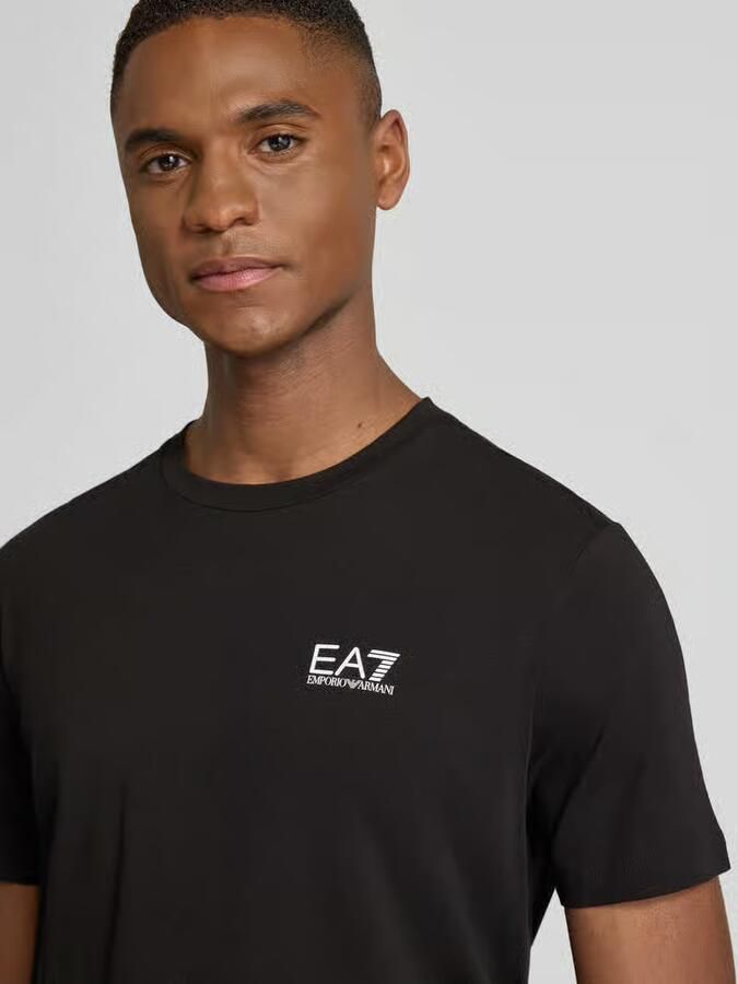 Emporio Armani EA7 Comfortabel en zacht katoenen T-shirt met EA7-logo Black Heren - Foto 2