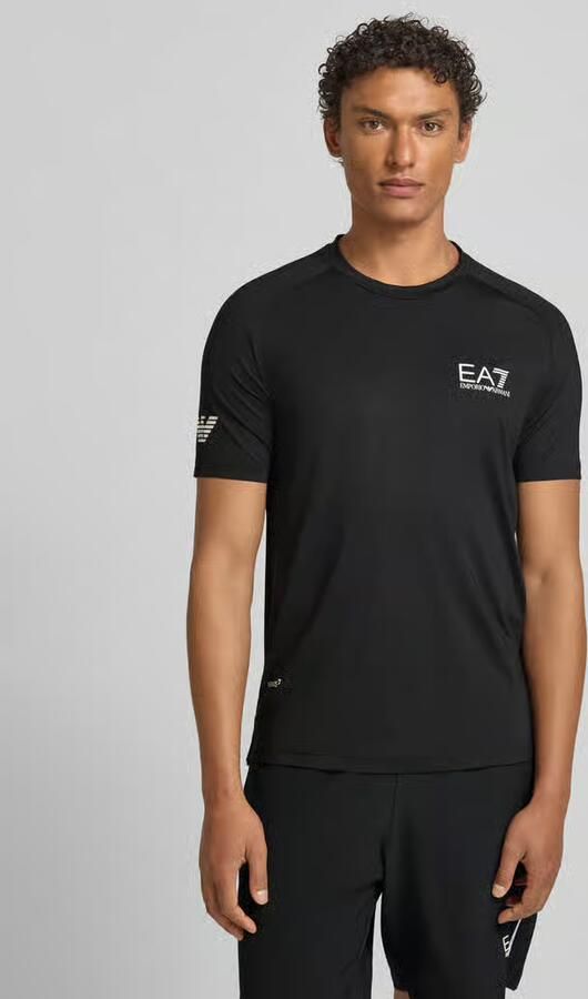 Emporio Armani EA7 Comfortabel en zacht katoenen T-shirt met EA7-logo Black Heren - Foto 4