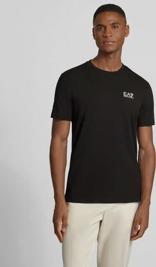 Emporio Armani EA7 Comfortabel en zacht katoenen T-shirt met EA7-logo Black Heren - Foto 8