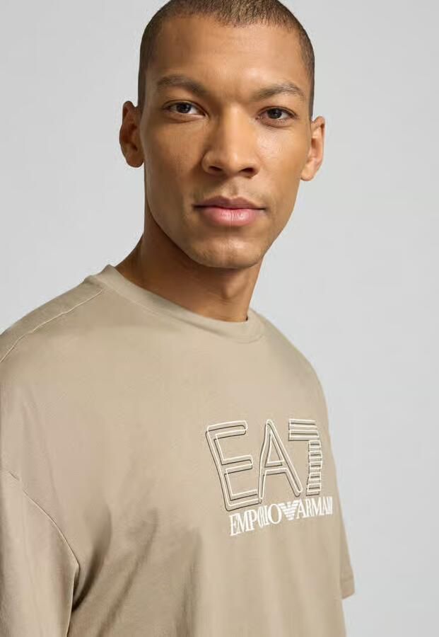 EA7 Emporio Armani T-shirt met logo en ronde hals