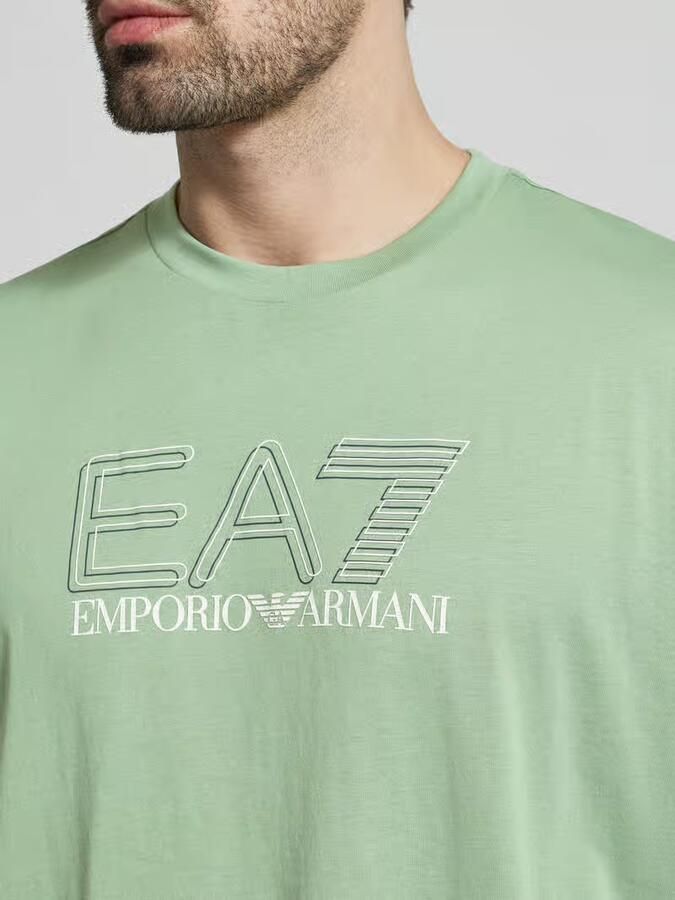 EA7 Emporio Armani T-shirt met logo en ronde hals