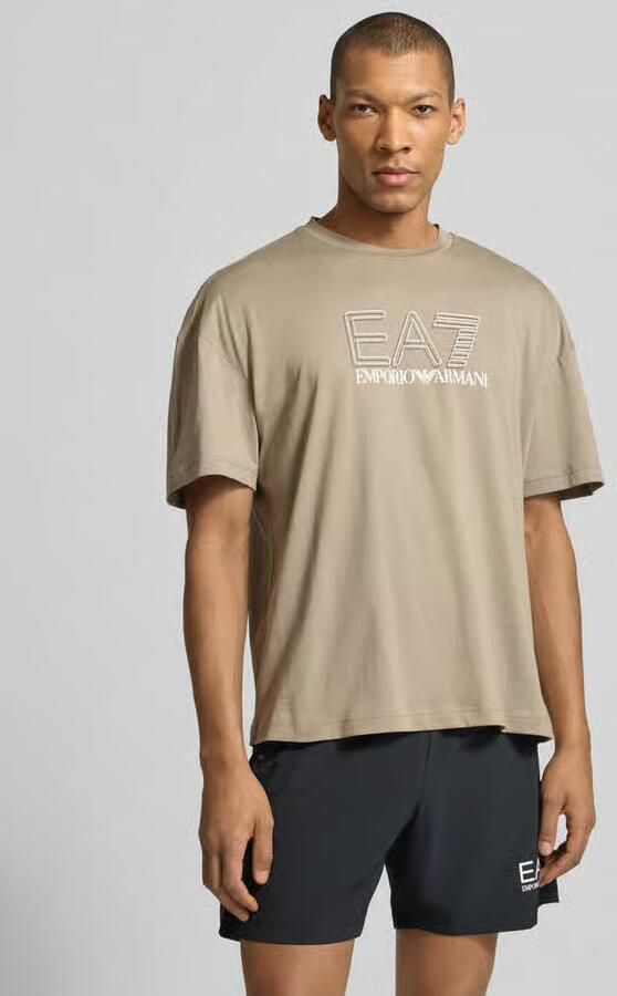 EA7 Emporio Armani T-shirt met logo en ronde hals - Foto 4
