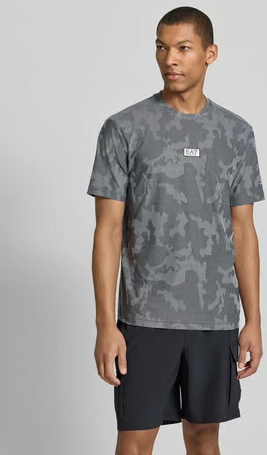 EA7 Emporio Armani T-shirt met ronde hals en labeldetail - Foto 3