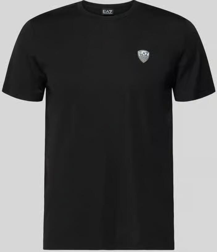 EA7 Emporio Armani Regular fit T-shirt met logopatch model 'Train'