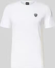Emporio Armani EA7 Stretch Viscose T-shirt Wit Ronde Hals White Heren - Foto 20