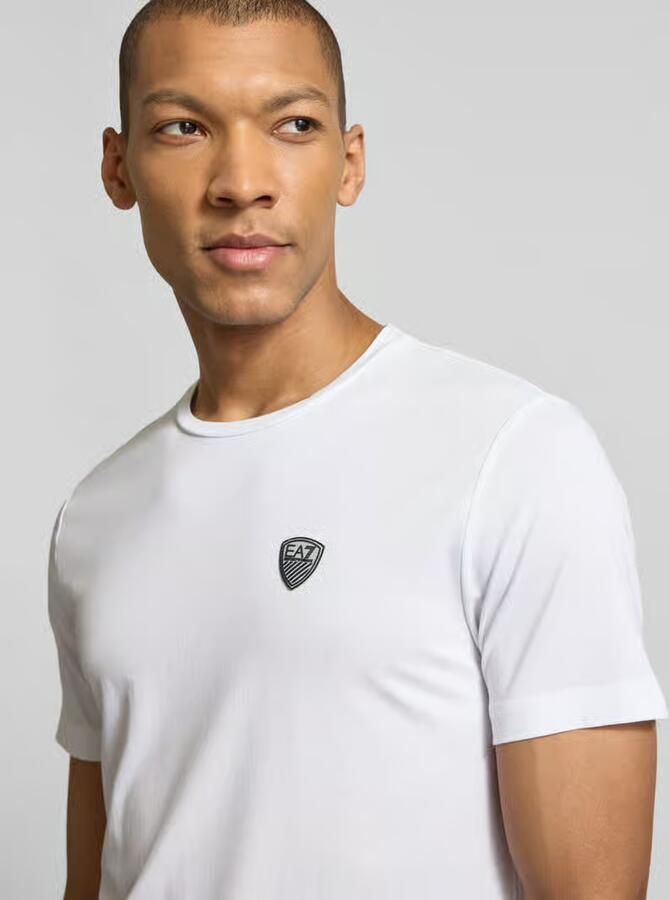 Emporio Armani EA7 Stretch Viscose T-shirt Wit Ronde Hals White Heren - Foto 8