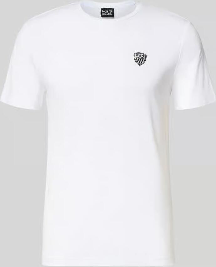 Emporio Armani EA7 Stretch Viscose T-shirt Wit Ronde Hals White Heren - Foto 9