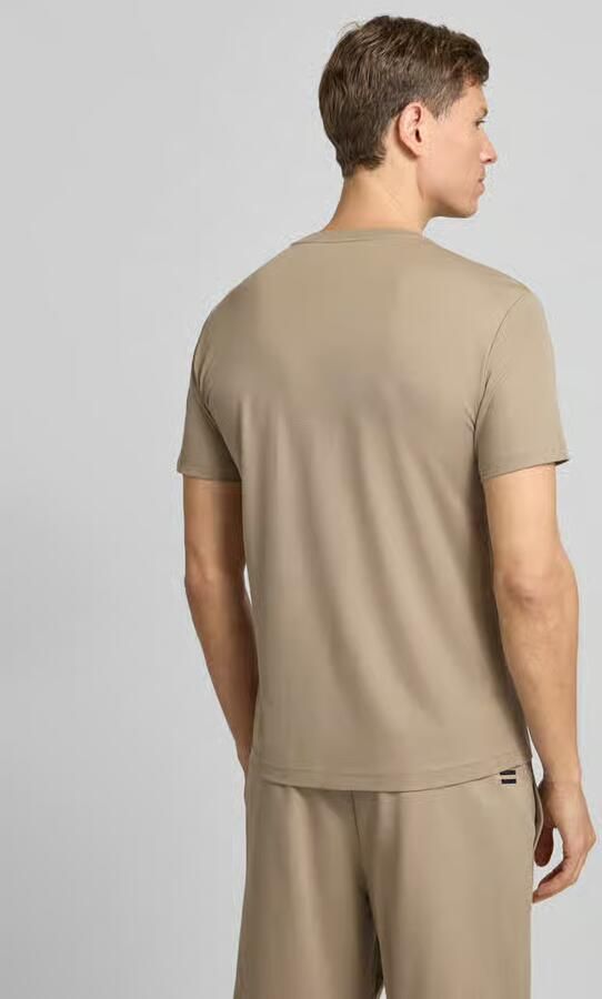 EA7 Emporio Armani T-shirt van viscosemix met labelpatch - Foto 3