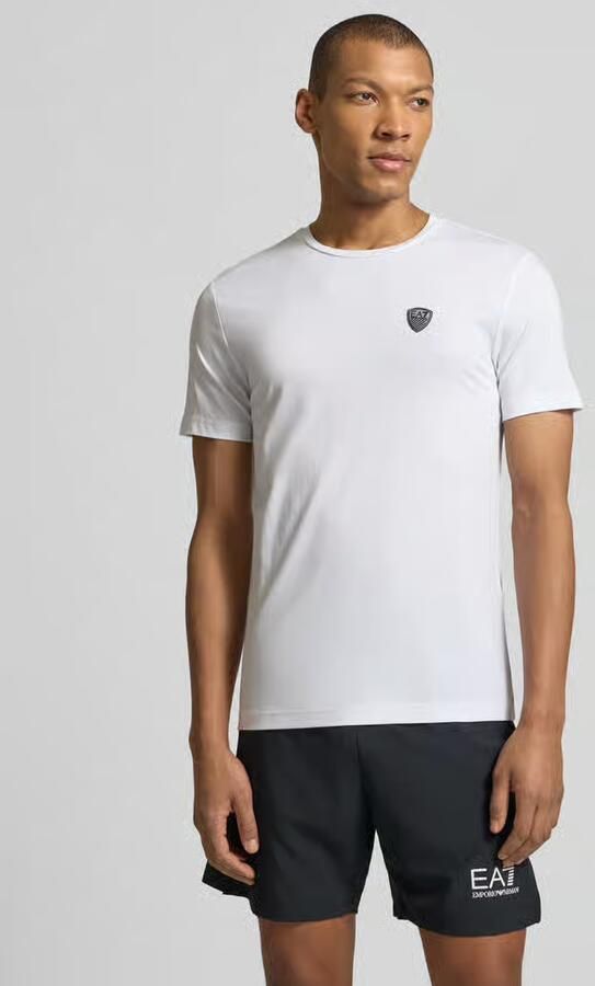 Emporio Armani EA7 Stretch Viscose T-shirt Wit Ronde Hals White Heren - Foto 10