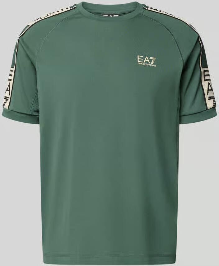 EA7 Emporio Armani T-shirt van Viscosemix met logo - Foto 2