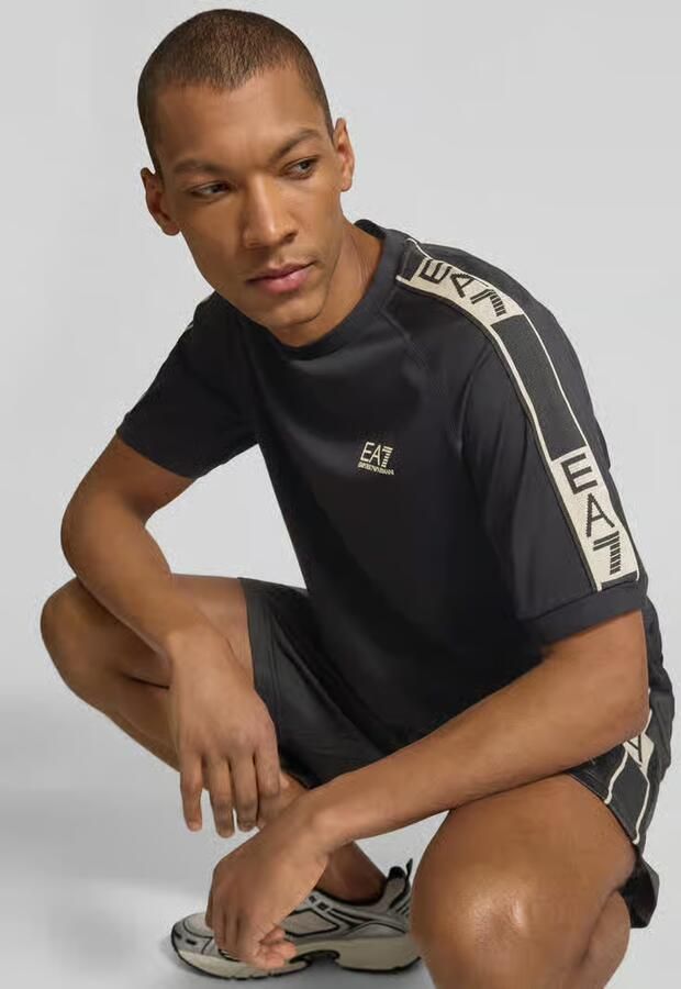 EA7 Emporio Armani T-shirt van Viscosemix met logo