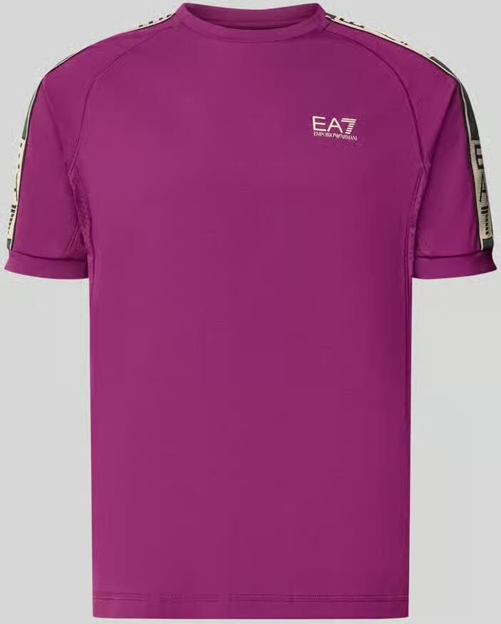 EA7 Emporio Armani T-shirt van Viscosemix met logo - Foto 2