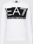 Emporio Armani EA7 Logo Series Crew-Neck Sweatshirt With Oversized Logo Wit Heren - Thumbnail 1