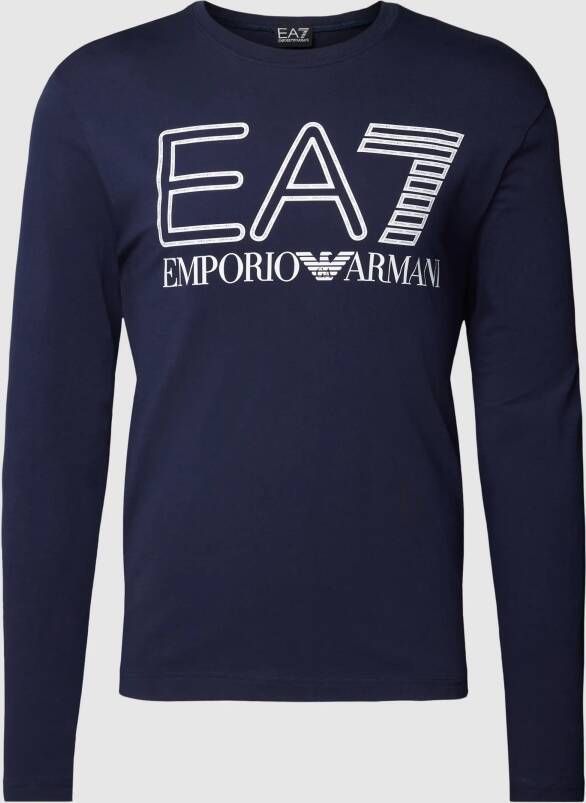 EA7 Emporio Armani Shirt met lange mouwen en label- en logoprint