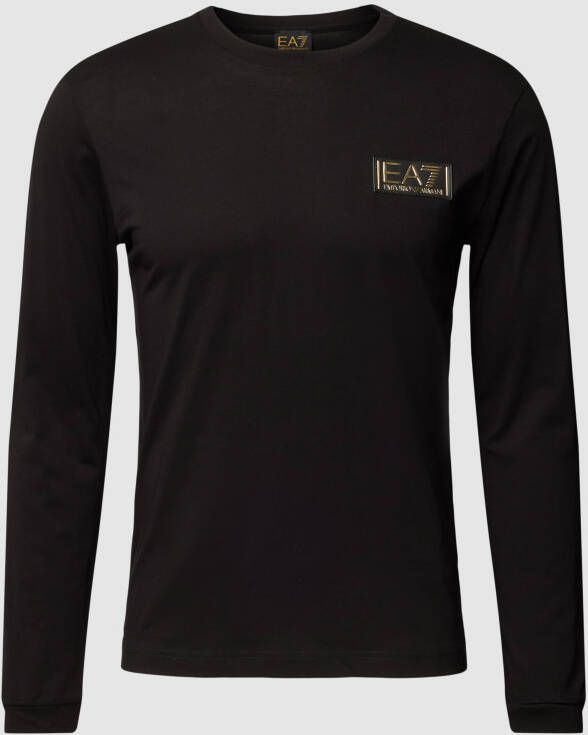 EA7 Emporio Armani Shirt met lange mouwen en labelpatch