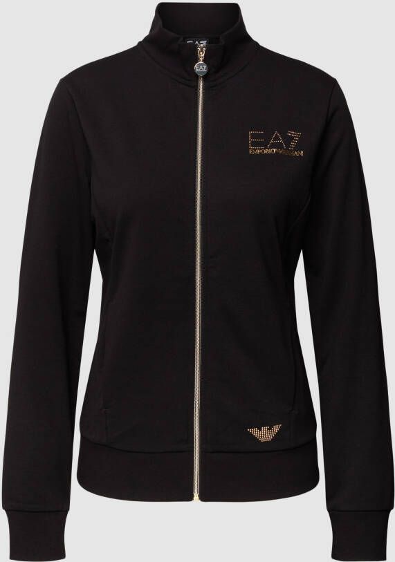 Emporio Armani EA7 Sweater met rits Zwart Dames