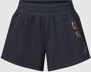 EA7 Emporio Armani Sweatshorts met labelprint
