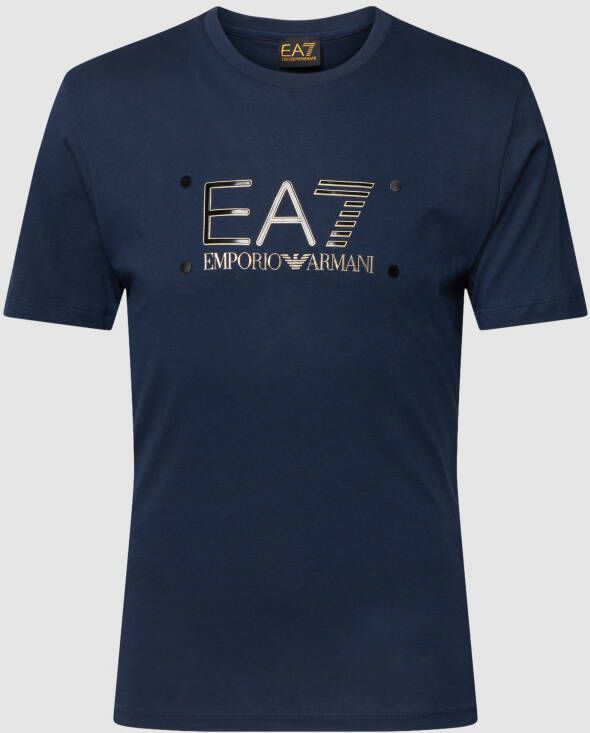 EA7 Emporio Armani T-shirt met labeldesign
