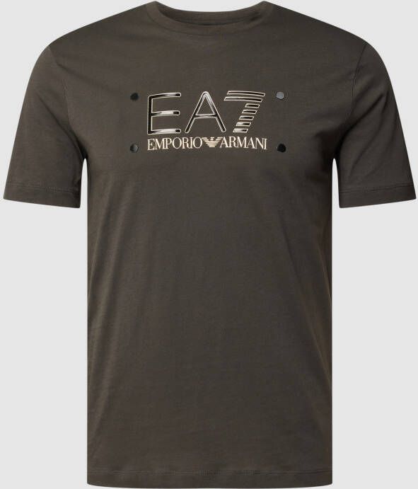 EA7 Emporio Armani T-shirt met labeldesign