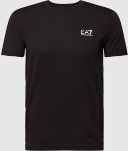 Emporio Armani EA7 Zwarte EA7 T-shirts en Polos met Klein Logo Zwart Heren