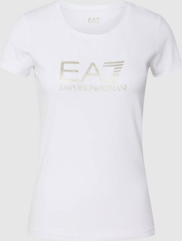 EA7 Emporio Armani T-shirt met labelprints