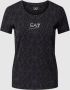 EA7 Emporio Armani T-shirt met structuurmotief - Thumbnail 1