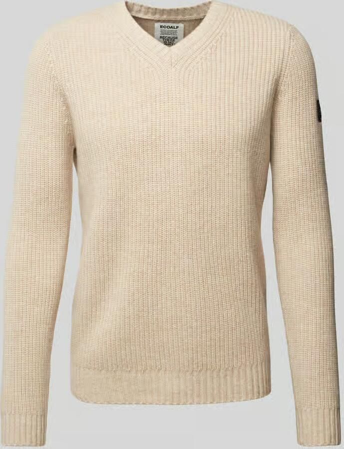ECOALF Gebreide pullover met V-hals model 'BOJALF' - Foto 2