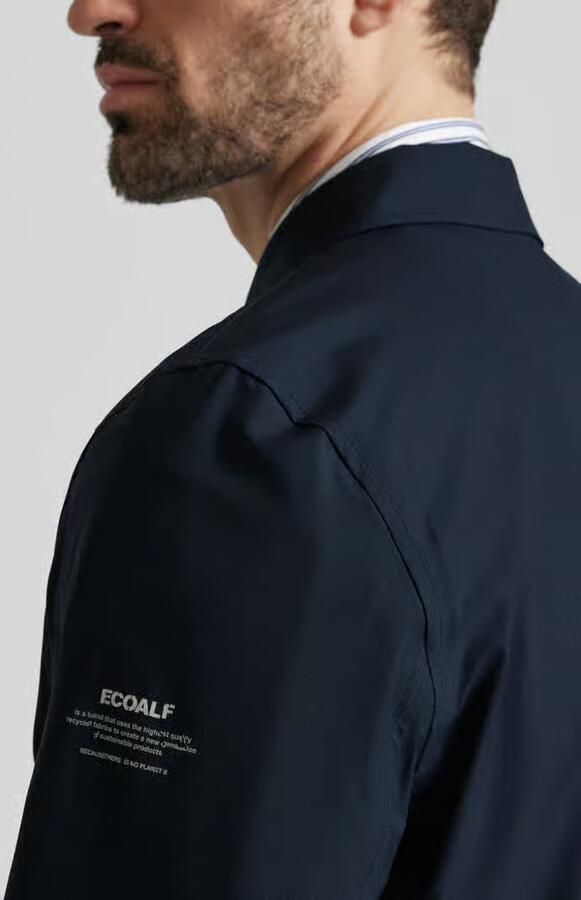 ECOALF Lange jas met strookzakken model 'NIMEGAALF'