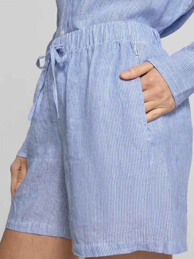 ECOALF Linnen short met streepmotief model 'ERAS'