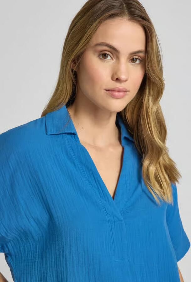 ECOALF Oversized blouseshirt met V-hals model 'DENISALF'