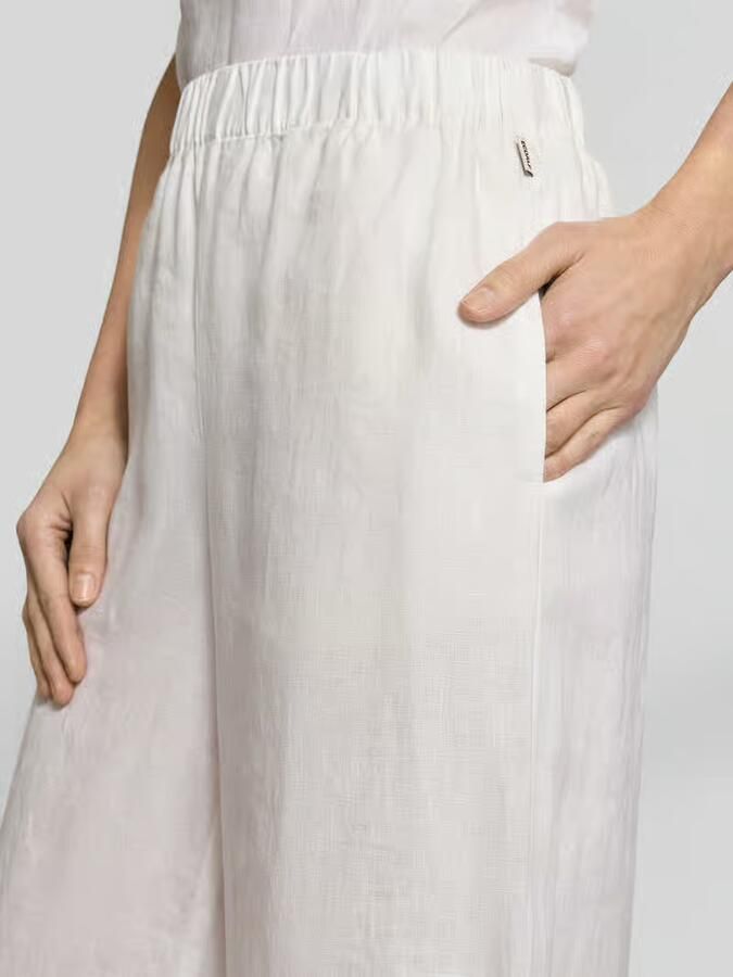 ECOALF Wide leg linnenbroek met elastische band Model 'MOSSI'