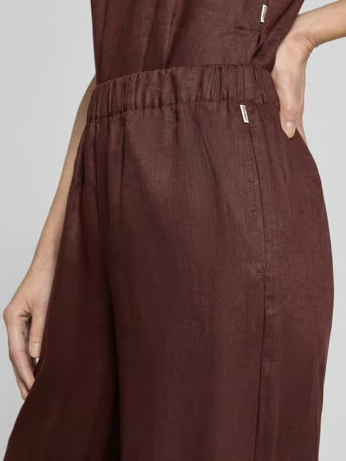 ECOALF Wide leg linnenbroek met elastische band Model 'MOSSI'