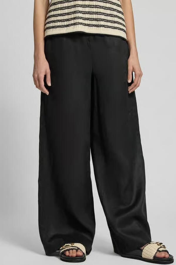 ECOALF Wide leg linnenbroek met elastische band Model 'MOSSI' - Foto 2