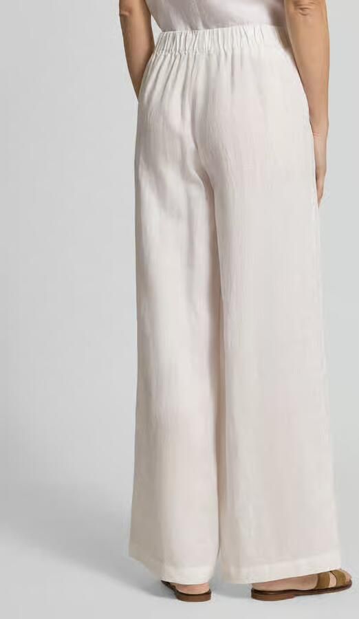 ECOALF Wide leg linnenbroek met elastische band Model 'MOSSI'