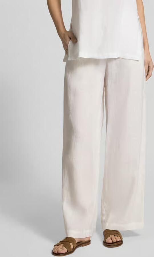 ECOALF Wide leg linnenbroek met elastische band Model 'MOSSI' - Foto 2